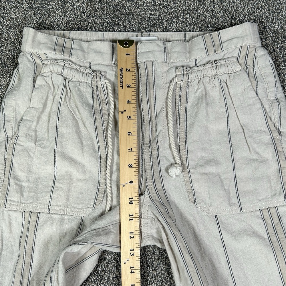 Anthropologie Seashore Pant Linen Blend Rope Tie Striped Women Small Casual Boho - Picture 8 of 11